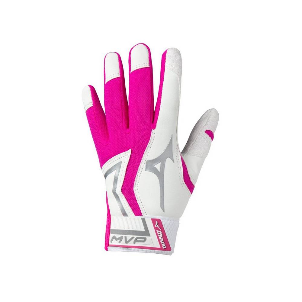 Womens Mizuno MVP Tee Ball Batting Baseball Gloves Pink Philippines (BXEURO614)